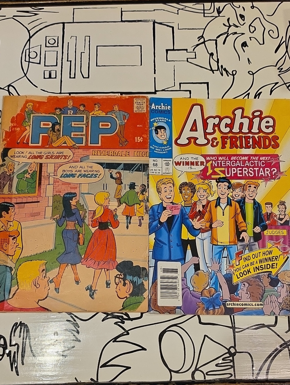 Vintage 1971 Archie Pep Comics #250 Riverdale High 15c Cover 1971 & 2003
